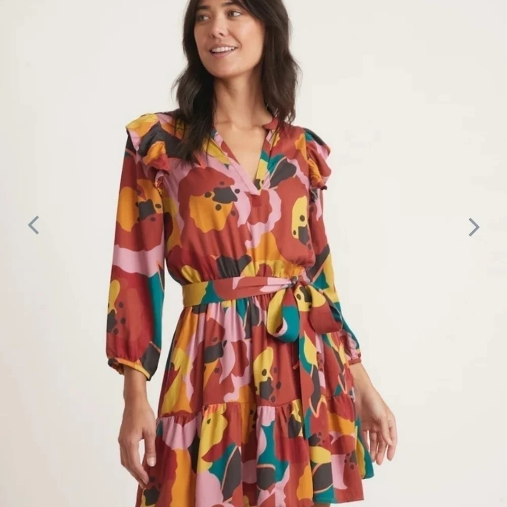 Marine layer Elise Mini Dress in Exploded Floral - Picture 5 of 7